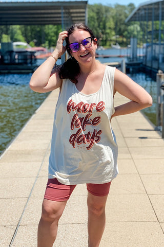 More Lake Days Ivory Unisex Tank - Tucked & Threaded