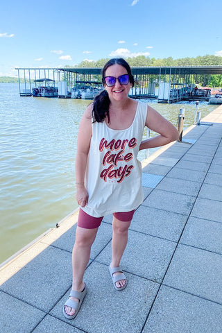 More Lake Days Ivory Unisex Tank - Tucked & Threaded