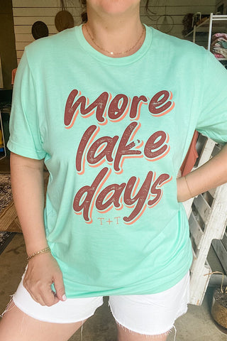 More Lake Days Mint Tee - Tucked & Threaded