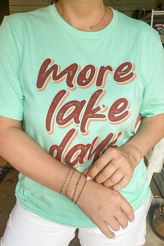 More Lake Days Mint Tee - Tucked & Threaded