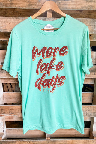 More Lake Days Mint Tee - Tucked & Threaded