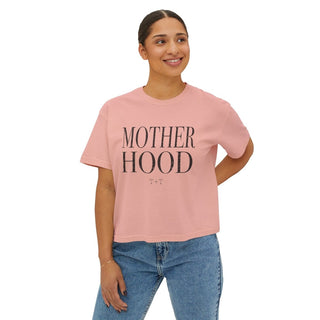 Motherhood Cream or Peach Boxy Tee - Tucked & Threaded