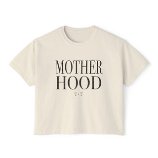 Motherhood Cream or Peach Boxy Tee - Tucked & Threaded