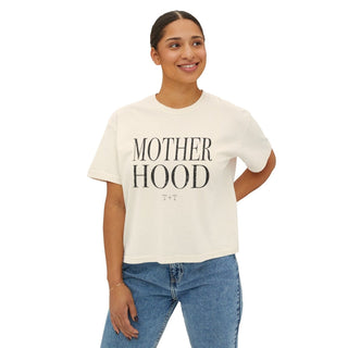 Motherhood Cream or Peach Boxy Tee - Tucked & Threaded