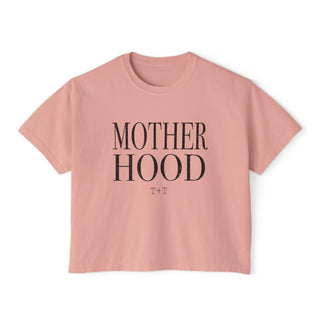 Motherhood Cream or Peach Boxy Tee - Tucked & Threaded