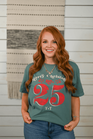 No. 25 Christmas Cypress Green Tee - Tucked & Threaded