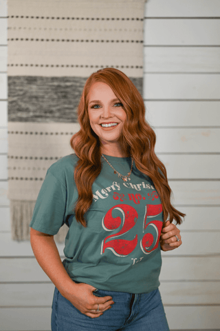 No. 25 Christmas Cypress Green Tee - Tucked & Threaded
