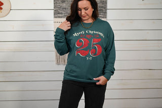 No. 25 Christmas Pine Long-Sleeve Pine Tee - Tucked & Threaded