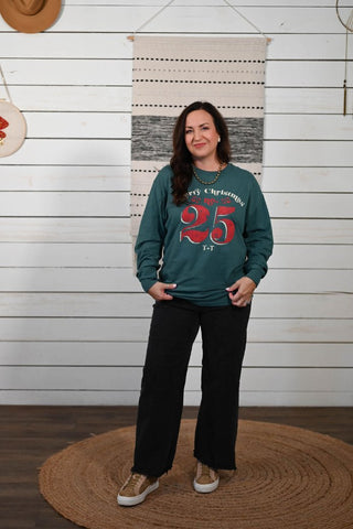 No. 25 Christmas Pine Long-Sleeve Pine Tee - Tucked & Threaded