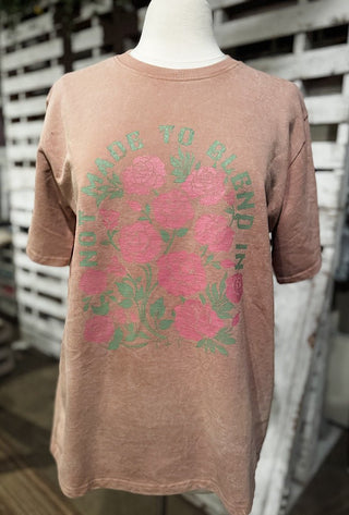 Not Made to Blend In Nude Pink Mineral Wash Oversized Top - Tucked & Threaded