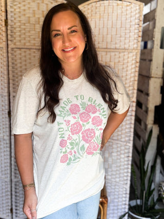 Not Made to Blend In Oatmeal Tee - Tucked & Threaded