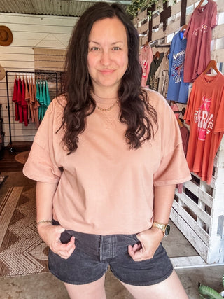 Nude Pink Soft Tuck Top - Tucked & Threaded