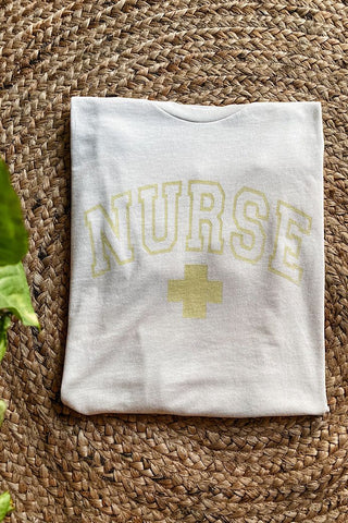 Nurse Unisex Tee Gold Design - Tucked & Threaded