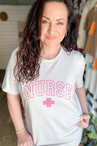 Nurse Unisex Tee Pink Design - Tucked & Threaded