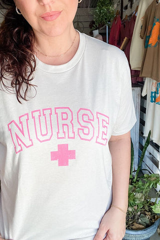 Nurse Unisex Tee Pink Design - Tucked & Threaded