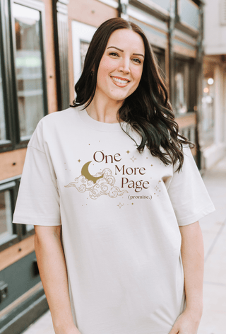 One More Page. Promise. Unisex Tee - Tucked & Threaded
