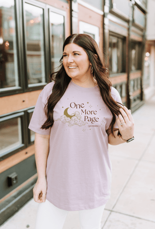 One More Page. Promise. Unisex Tee - Tucked & Threaded