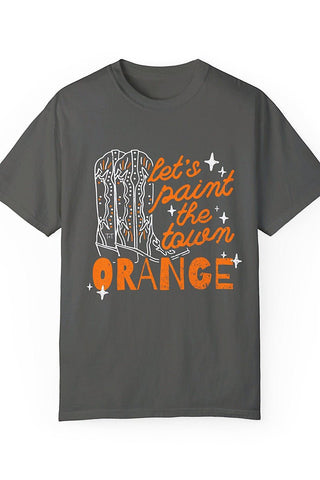 Paint the Town Orange Charcoal Adult Tee - Tucked & Threaded