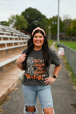 Paint the Town Orange Charcoal Adult Tee - Tucked & Threaded