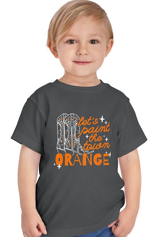 Paint the Town Orange Charcoal Toddler Tee - Tucked & Threaded