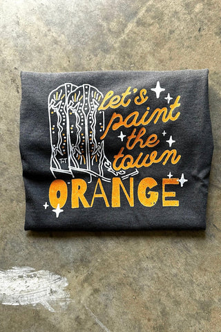 Paint the Town Orange Charcoal Toddler Tee - Tucked & Threaded