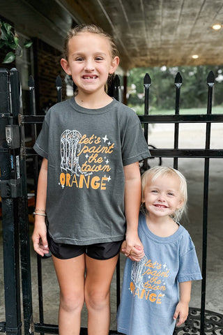 Paint the Town Orange Charcoal Toddler Tee - Tucked & Threaded