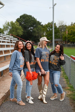 Paint the Town Orange Denim Adult Tee - Tucked & Threaded