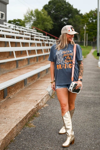 Paint the Town Orange Denim Adult Tee - Tucked & Threaded