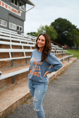 Paint the Town Orange Long-Sleeve Denim Tee - Tucked & Threaded