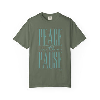 Peace in the Pause Teal Unisex Tee - Tucked & Threaded
