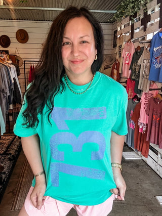 Periwinkle 731 Area Code Faded Unisex Tee - Tucked & Threaded