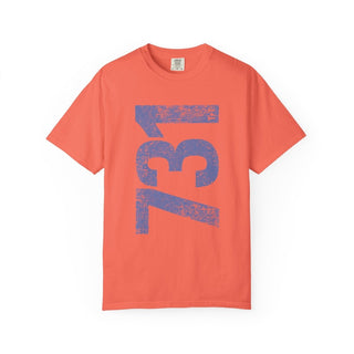 Periwinkle 731 Area Code Faded Unisex Tee - Tucked & Threaded