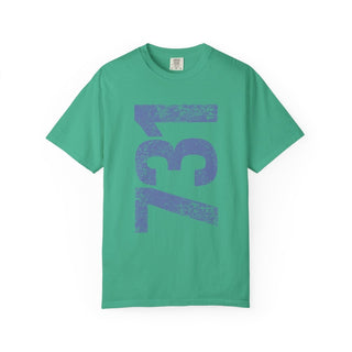 Periwinkle 731 Area Code Faded Unisex Tee - Tucked & Threaded