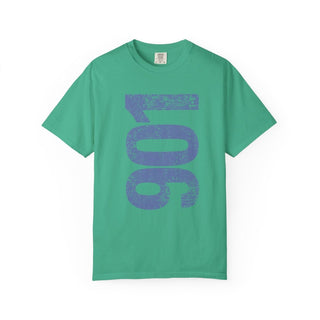 Periwinkle 901 Area Code Faded Unisex Tee - Tucked & Threaded