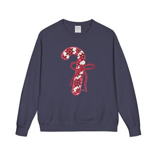 Quilted Candy Cane Unisex Sweatshirt - Tucked & Threaded
