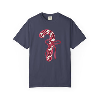 Quilted Candy Cane Unisex Tee - Tucked & Threaded