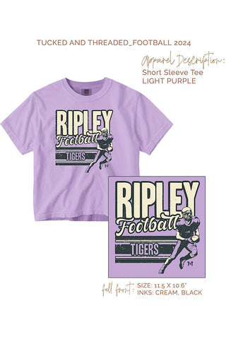 Ripley Tigers Football Purple Tee - Tucked & Threaded