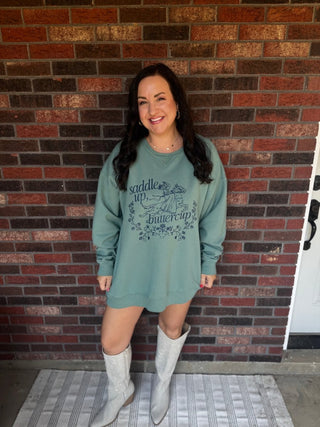 Saddle Up Buttercup Unisex Sweatshirt - Tucked & Threaded