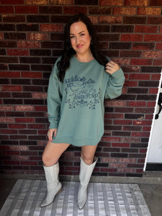 Saddle Up Buttercup Unisex Sweatshirt - Tucked & Threaded