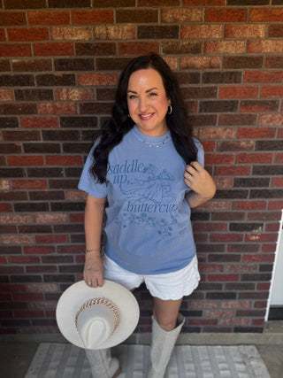 Saddle Up Buttercup Unisex Tee - Tucked & Threaded