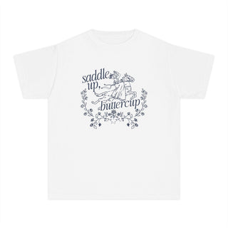 Saddle Up Buttercup Youth Tee - Tucked & Threaded