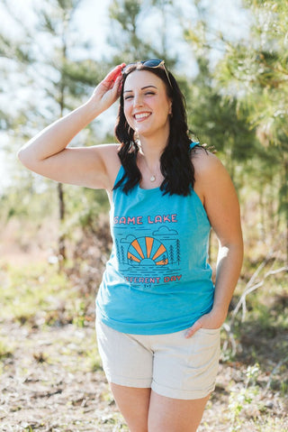 Same Lake Different Day Aqua Tank (Wholesale) - Tucked & Threaded