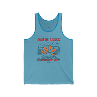 Same Lake Different Day Aqua Tank (Wholesale) - Tucked & Threaded