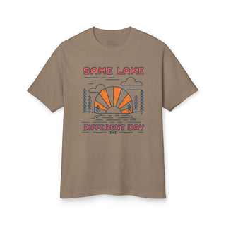 Same Lake Different Day Mocha Vintage Tee (Wholesale) - Tucked & Threaded