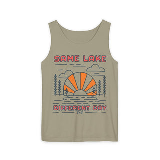 Same Lake Different Day Unisex Tank - Tucked & Threaded