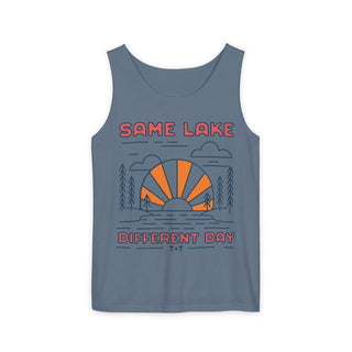 Same Lake Different Day Unisex Tank - Tucked & Threaded