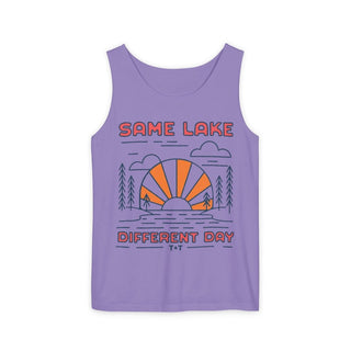 Same Lake Different Day Unisex Tank - Tucked & Threaded