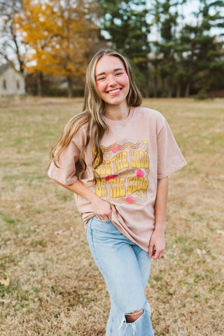 See the Good Be the Good Nude Pink Mineral Wash Oversized Top - Tucked & Threaded