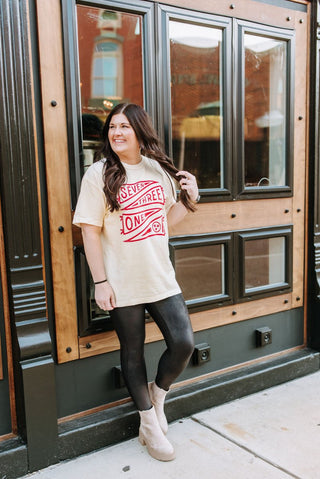 Seven Three One Banner Ivory Tee - Tucked & Threaded