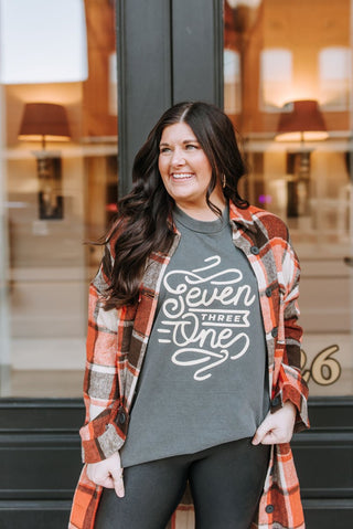 Seven Three One Charcoal Tee - Tucked & Threaded
